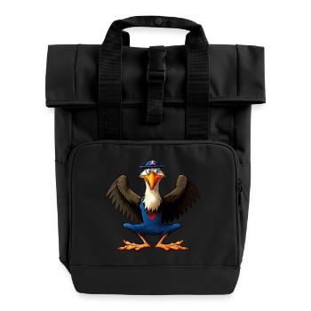 Adler Yoga / Yogi Adler - Roll Top Backpack with Two Handles - black - Front