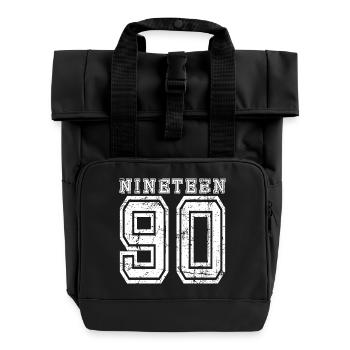 NINETEEN 1990 - Roll Top Backpack with Two Handles - black - Front