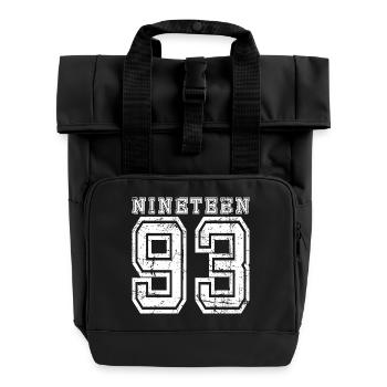 NINETEEN 1993 - Roll Top Backpack with Two Handles - black - Front