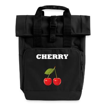 CHERRY STYLE - Rolltop Rucksack mit zwei Griffen - Schwarz - Vorne