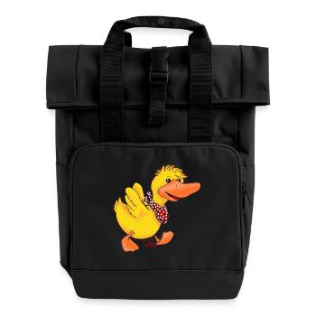 Lisa Schnattchen - Rolltop Rucksack mit zwei Griffen - Schwarz - Vorne