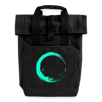 Kreis Design Bürste Vektor Türkis Neu - Sac à dos Roll Top à deux anses - noir - Devant