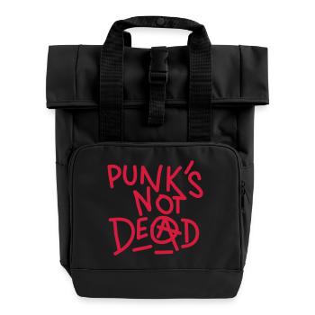 Punk - Rolltop Rucksack mit zwei Griffen - Schwarz - Vorne