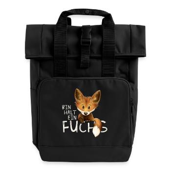 Bin halt ein Fuchs verwegen lustiges Statement - Rolltop Rucksack mit zwei Griffen - Schwarz - Vorne