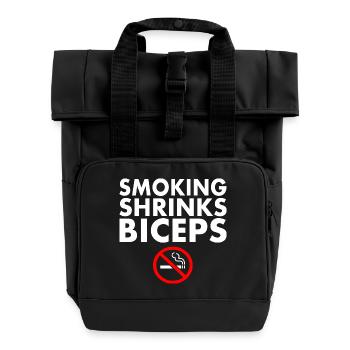 Smoking shrinks the biceps - Sac à dos Roll Top à deux anses - noir - Devant
