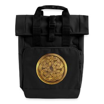 Golden Dragons - Roll Top Backpack with Two Handles - black - Front