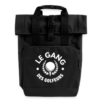 Golf, Golffan, Golfer - Rolltop Rucksack mit zwei Griffen - Schwarz - Vorne