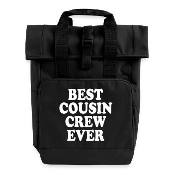 Best cousin crew ever - Rolltop Rucksack mit zwei Griffen - Schwarz - Vorne