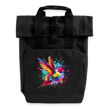 Kolibri - Rolltop Rucksack mit zwei Griffen - Schwarz - Vorne