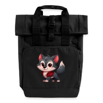 Wolf 9 - Roll Top Backpack with Two Handles - black - Front
