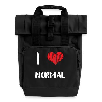 Haine Normal Arrêter Haine Anti Haine - Sac à dos Roll Top à deux anses - noir - Devant