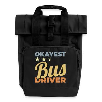 Durchschnittlicher Busfahrer - Rolltop Rucksack mit zwei Griffen - Schwarz - Vorne