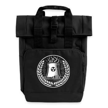 Nuclear Power Plant Design – Pure Energy - Roll Top Backpack with Two Handles - black - Front