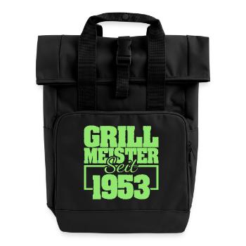1953 - Rolltop Rucksack mit zwei Griffen - Schwarz - Vorne