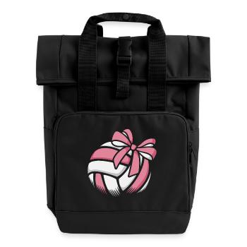 Joueuse de volley-ball de beach-volley féminin - Sac à dos Roll Top à deux anses - noir - Devant