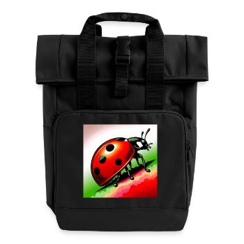ladybird - Roll Top Backpack with Two Handles - black - Front
