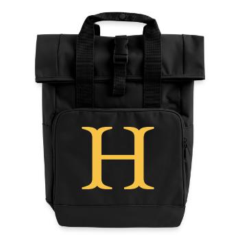 H - Rolltop Rucksack mit zwei Griffen - Schwarz - Vorne