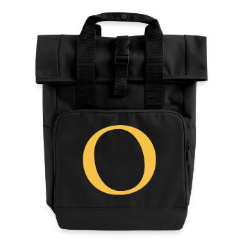 O - Rolltop Rucksack mit zwei Griffen - Schwarz - Vorne