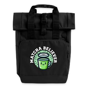 MATCHA-GLÄUBIGER - Rolltop Rucksack mit zwei Griffen - Schwarz - Vorne