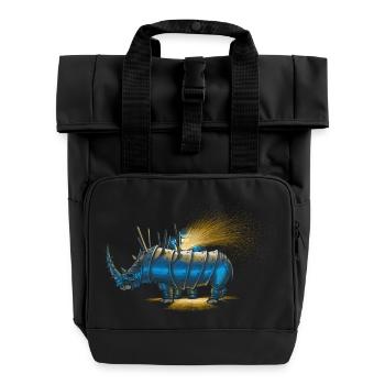 Saved rhino - Sac à dos Roll Top à deux anses - noir - Devant