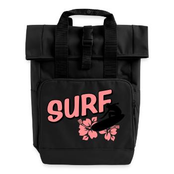 surf - Rolltop Rucksack mit zwei Griffen - Schwarz - Vorne
