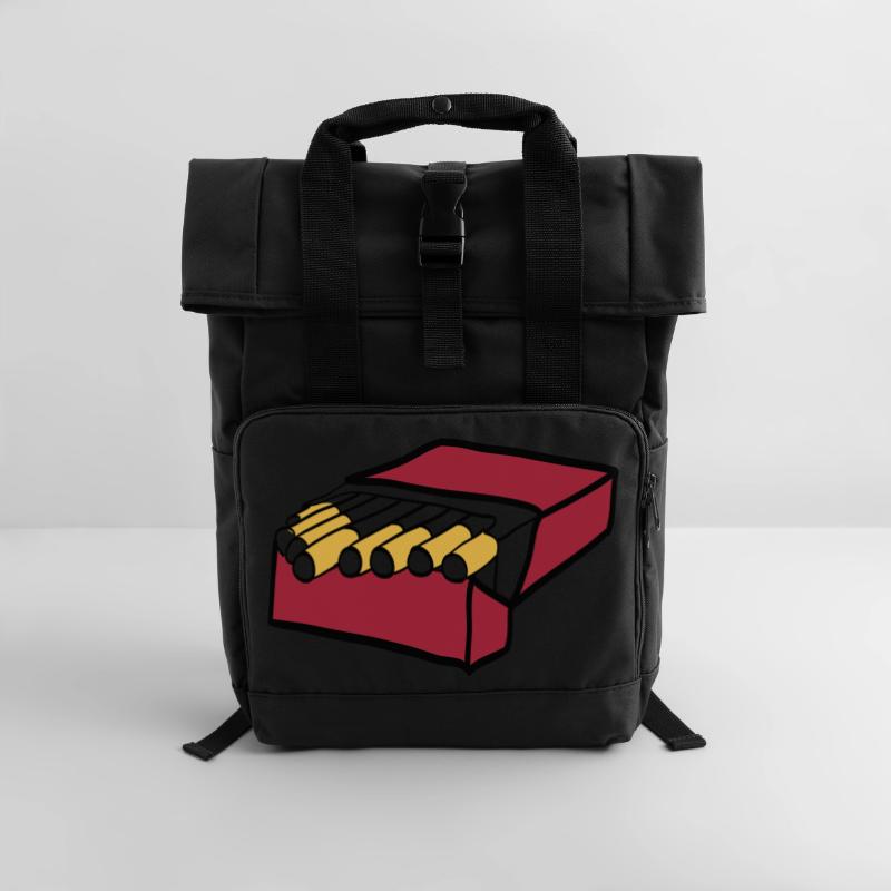 Cigarettes Roll Top Backpack with Two Handles