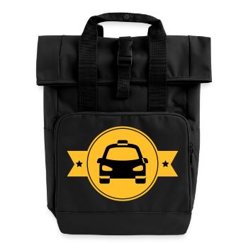 Taxi - Rolltop Rucksack mit zwei Griffen - Schwarz - Vorne