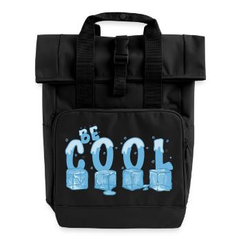 Sei Cool - Rolltop Rucksack mit zwei Griffen - Schwarz - Vorne
