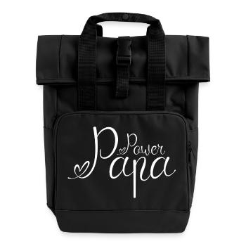 Power Papa White1 - Roll Top Backpack with Two Handles - black - Front