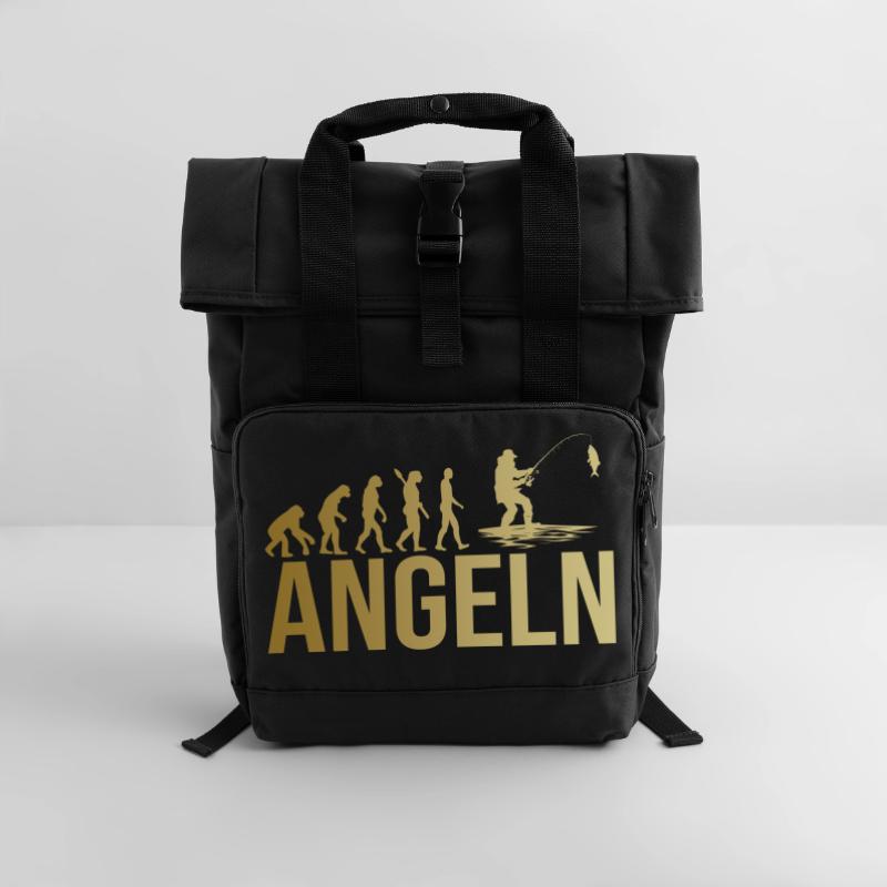 Evolution Angeln Rolltop Rucksack mit zwei Griffen