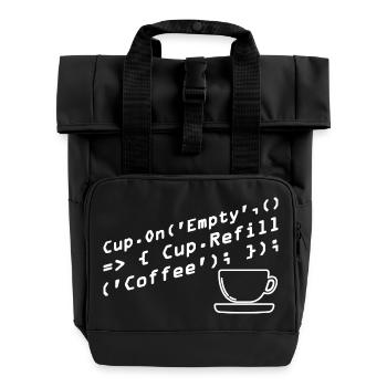 Les programmeurs génèrent du code à partir de café - Sac à dos Roll Top à deux anses - noir - Devant