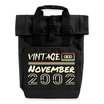 Legendary Since November 2002 - November 2002 - Roll Top Backpack with Two Handles - black - Front