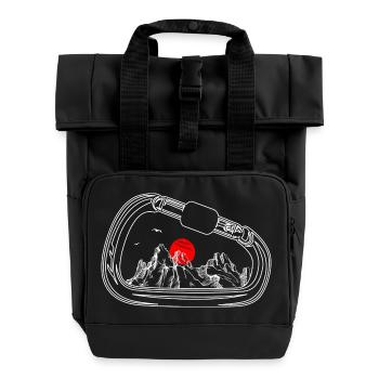 Alpine Crest Sunburst - Roll Top Backpack with Two Handles - black - Front