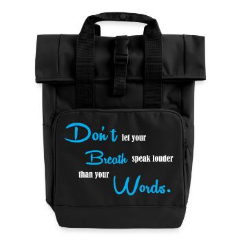 Dental Hygienist Dental Dentist - Roll Top Backpack with Two Handles - black - Front