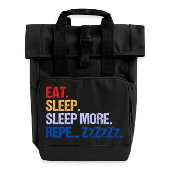 MANGER DORMIR DORMIR DORMIR PLUS ZzZzZ - Sac à dos Roll Top à deux anses - noir - Devant