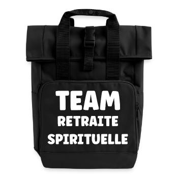 Spiritual Retreat - Roll Top Backpack with Two Handles - black - Front