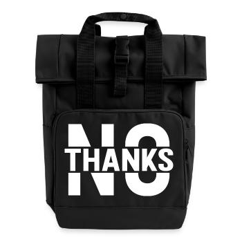 No Thanks - Rolltop Rucksack mit zwei Griffen - Schwarz - Vorne