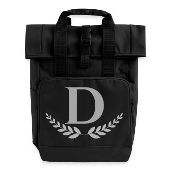 D - Rolltop Rucksack mit zwei Griffen - Schwarz - Vorne