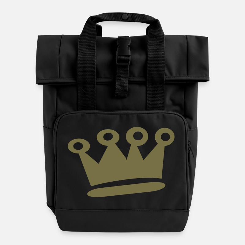 Krone - Rolltop Rucksack mit zwei Griffen - Schwarz