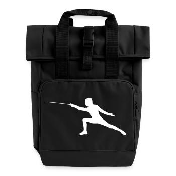 Escrimeur Design Cadeau - Sac à dos Roll Top à deux anses - noir - Devant