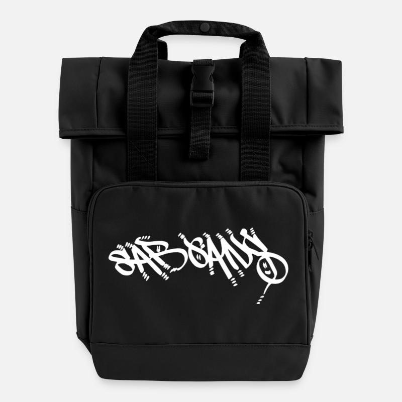 Sargans Saint-Gall Souvenir - Sac à dos Roll Top à deux anses - noir