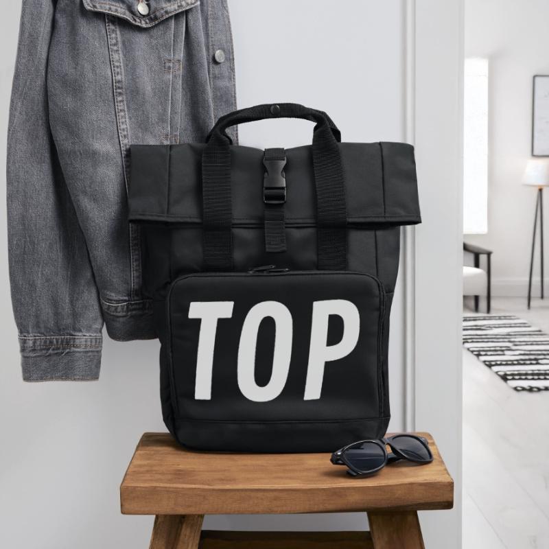 Top oder Bottom Rolltop Rucksack mit zwei Griffen