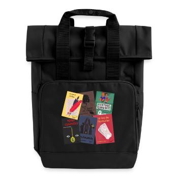 livres.png - Sac à dos Roll Top à deux anses - noir - Devant