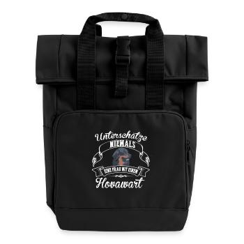 Hovawart - Rolltop Rucksack mit zwei Griffen - Schwarz - Vorne