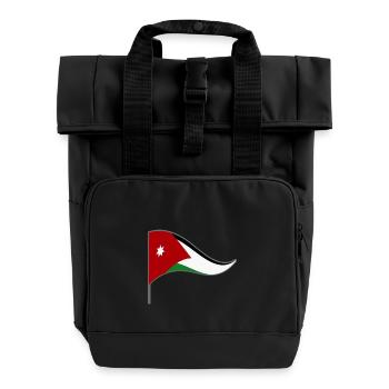 Jordanie Amman bannière arabe drapeau couleurs nationales - Sac à dos Roll Top à deux anses - noir - Devant