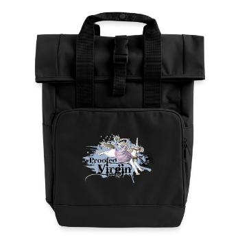 shirt de princesse licorne récolement gris bleu vierge - Sac à dos Roll Top à deux anses - noir - Devant