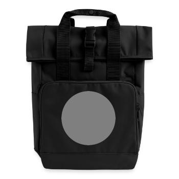 Kreis grau - Rolltop Rucksack mit zwei Griffen - Schwarz - Vorne