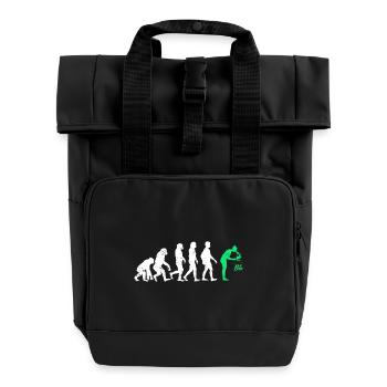 Biologe evolution geschenk beruf biologie mikro - Rolltop Rucksack mit zwei Griffen - Schwarz - Vorne