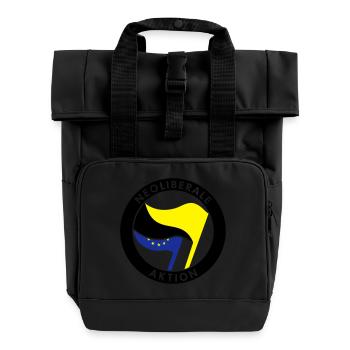 Neoliberale Aktion - Rolltop Rucksack mit zwei Griffen - Schwarz - Vorne