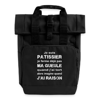 Je suis Pâtissier - Sac à dos Roll Top à deux anses - noir - Devant